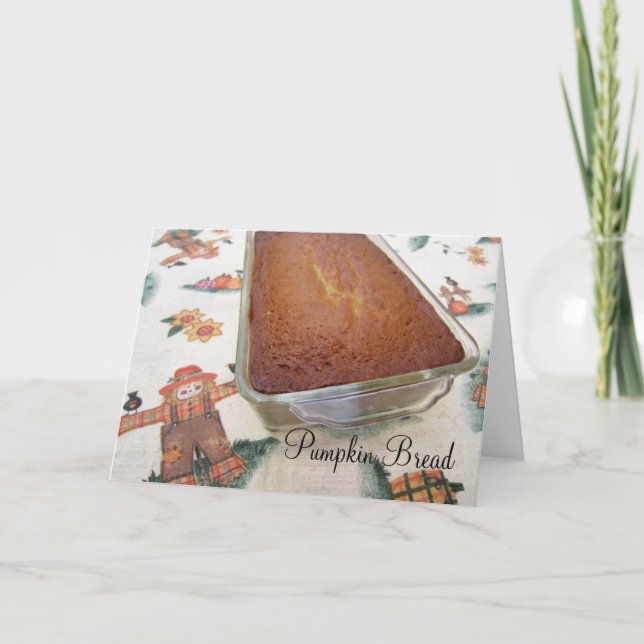 Tarjeta Festiva Receta fresca horneada para la temporada de pan de (Anverso)