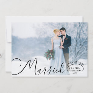 Tarjeta Festiva Recién casados 2 Guion fotográfico Casados Pequeña