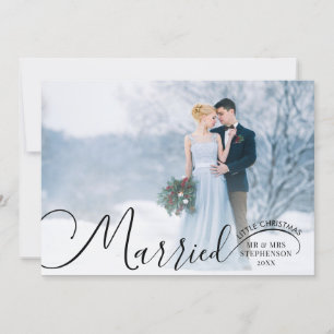 Tarjeta Festiva Recién casados 2 Guion fotográfico Casados Pequeña