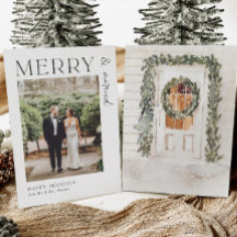 Recién casados felices Sr & Sra Holiday