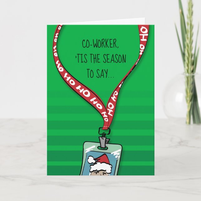 Tarjeta Festiva Recoge Funny a mis Navidades de compañeros de trab (Anverso)