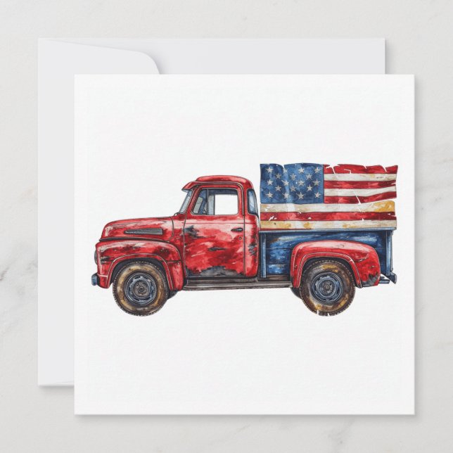 Tarjeta Festiva Recogida Star-Spangled: Gloria Vintage (Anverso)