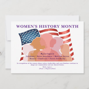 Tarjeta Festiva Reconocimiento del Mes de la Historia de las Mujer