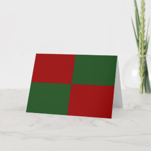 Tarjeta Festiva Rectángulos rojo y verde