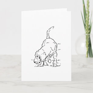 Tarjeta Festiva Recuerdo de Amante de Perros, Ilustración de Beagl
