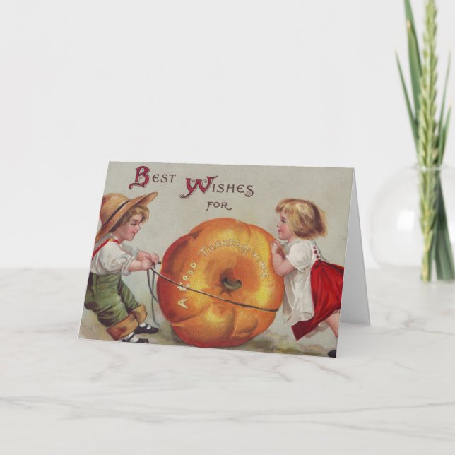 Tarjeta Festiva Recuerdos para una buena acción de gracias (Anverso)