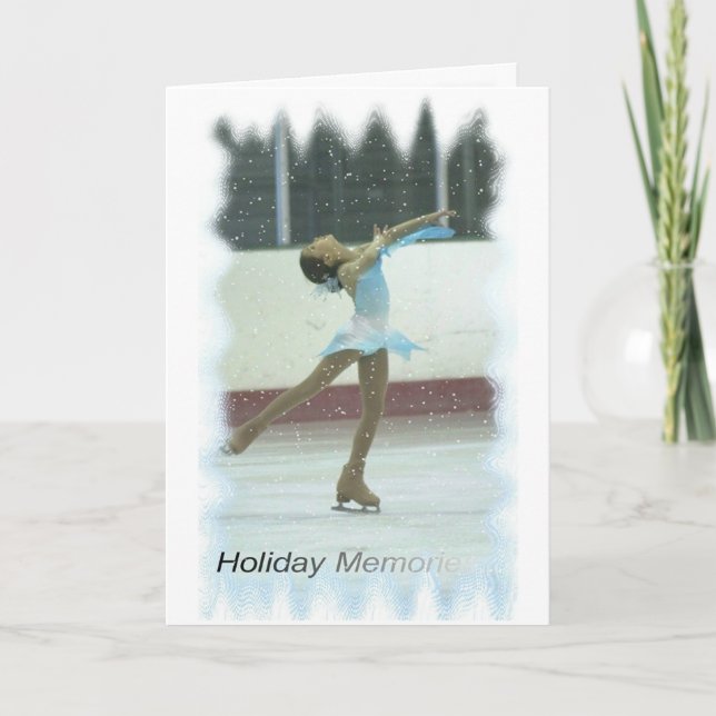 Tarjeta Festiva recuerdos patinadores (Anverso)