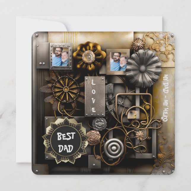 Tarjeta Festiva Recuerdos rústicos vintage (Anverso)