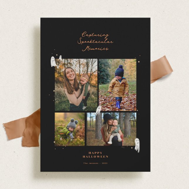 Tarjeta Festiva Recuerdos Spooktacular Hallloween Multi Photo (Subido por el creador)