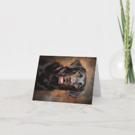 Tarjeta Festiva Recuperación de Labrador de chocolate