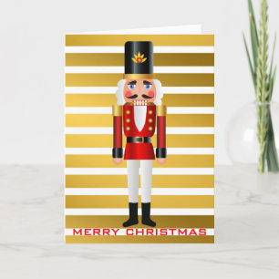 Tarjeta Festiva Red and Gold Nutcracker 2