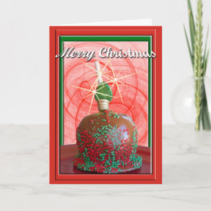Tarjeta Festiva Red and Green Sprinkled Caramel Apple