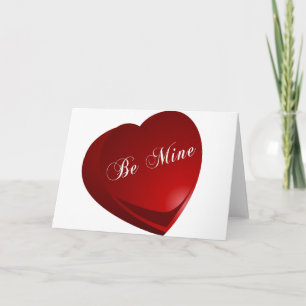 Tarjeta Festiva Red Be Mine Heart