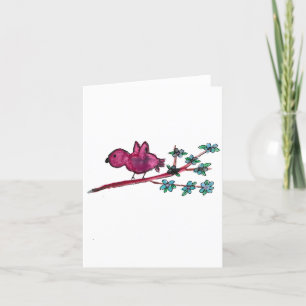 Tarjeta Festiva Red Bird