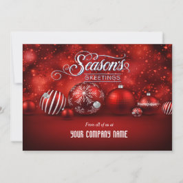 Tarjeta Festiva Red Bokeh Sparkle Elegance Corporate