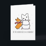 Tarjeta Festiva Red Corgi Snowman | CorgiThings<br><div class="desc">www.corgithings.com instagram.com/corgithings facebook.com/corgithings</div>