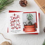 Tarjeta Festiva Red Dear Santa Me deja explicar a los Navidades fo<br><div class="desc">¡Querido Papá Noel, déjame explicarme! Envíe saludos de Navidad con esta divertida y festiva tarjeta plana de vacaciones. Presenta una cita con letras a mano y una tipografía simple. Personalice añadiendo un saludo, nombres, fotos y otros detalles. Esta tarjeta de fotos de Navidad será perfecta para tarjetas de vacaciones para...</div>