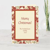 Red Green Poinsettias Christmas