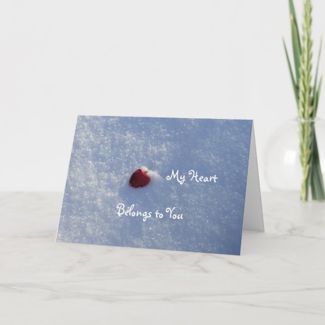 Tarjeta Festiva Red Heart-Boyfriend (Anverso)