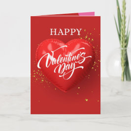 Tarjeta Festiva Red Heart Valentine Card