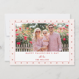Tarjeta Festiva Red Hearts Happy Valentine's Day Photo Card