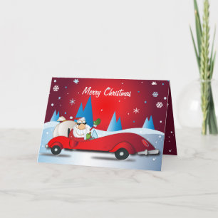 Tarjeta Festiva Red Hot Santa