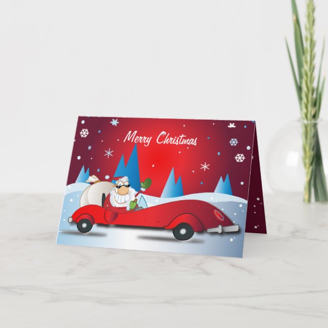 Tarjeta Festiva Red Hot Santa (Anverso)