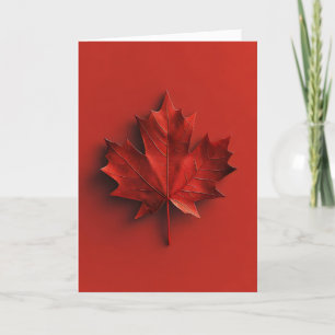 Tarjeta Festiva Red Leaf Maple Canada