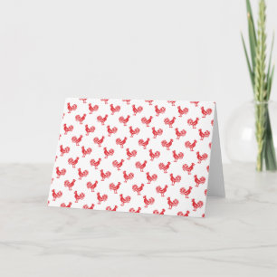 Tarjeta Festiva Red Roosters