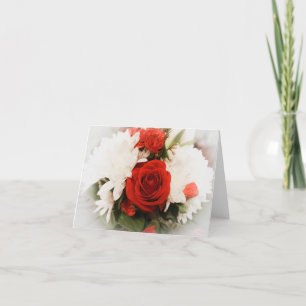 Tarjeta Festiva Red Rose Bouquet