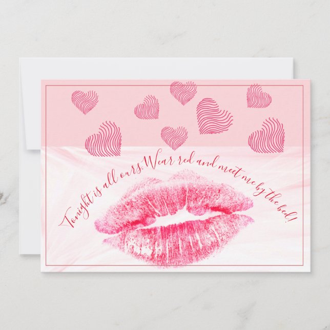 Tarjeta Festiva Reed Lips Valentine Con Cita (Anverso)
