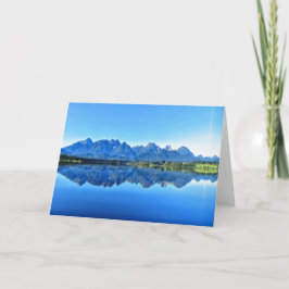 Tarjeta Festiva Reflejo del lago surrealista