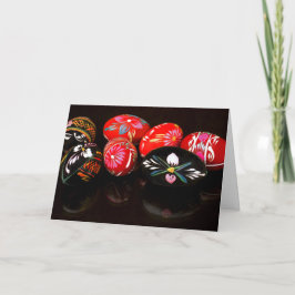 Tarjeta Festiva Reflexiones del huevo de Pysanka