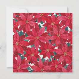 Tarjeta Festiva Refugio de invierno de Poinsettias