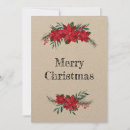 Tarjeta Festiva Refugio de invierno de Poinsettias
