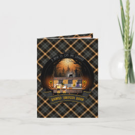 Tarjeta Festiva Refugio de Yakitori Embrujado Cerrado