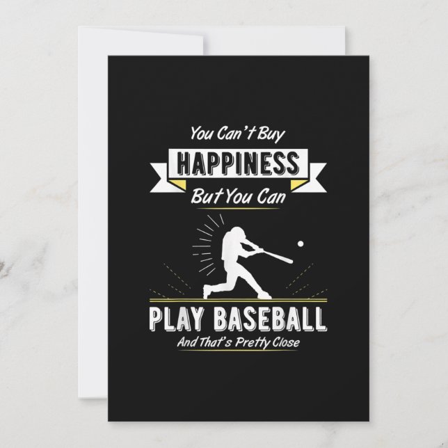 Tarjeta Festiva Regalo De Amante De Béisbol Para Jugador De Equipo (Anverso)