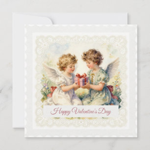 Tarjeta Festiva Regalo de Ángeles – Día de San Valentín estilo vic