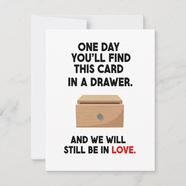 Tarjeta Festiva Regalo de aniversario y San Valentín para novio (Anverso)