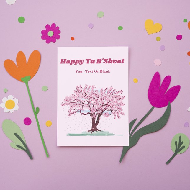 Tarjeta Festiva Regalo de árbol rosa feliz personalizado de tu B's (Subido por el creador)