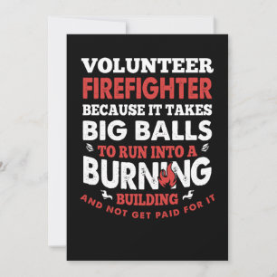 Tarjeta Festiva Regalo de bomberos   Bombero voluntario