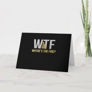 Tarjeta Festiva Regalo de bomberos   WTF Dónde está el bombero