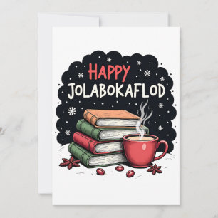 Tarjeta Festiva Regalo de Celebración Familiar Feliz Jolabokaflod