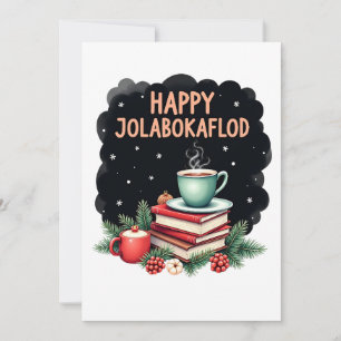 Tarjeta Festiva Regalo de Celebración Familiar Feliz Jolabokaflod