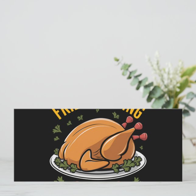 Tarjeta Festiva Regalo de cena de pavo de Friendsgiving Squad coin (Anverso de pie)