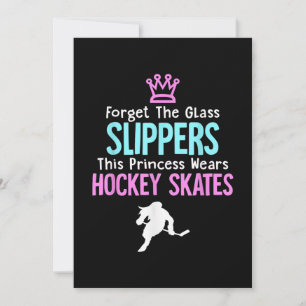 Tarjeta Festiva Regalo de chicas de hockey sobre hielo lindas para