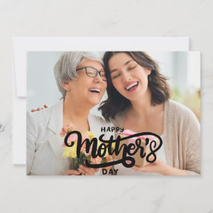 Tarjeta Festiva Regalo de Collage de fotos blanco negro feliz día 