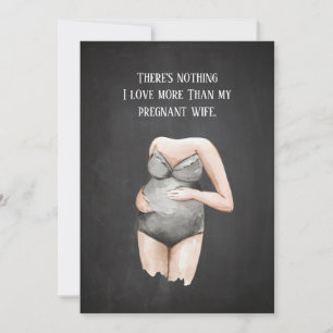Tarjeta Festiva Regalo de embarazo romántico encantador para espos