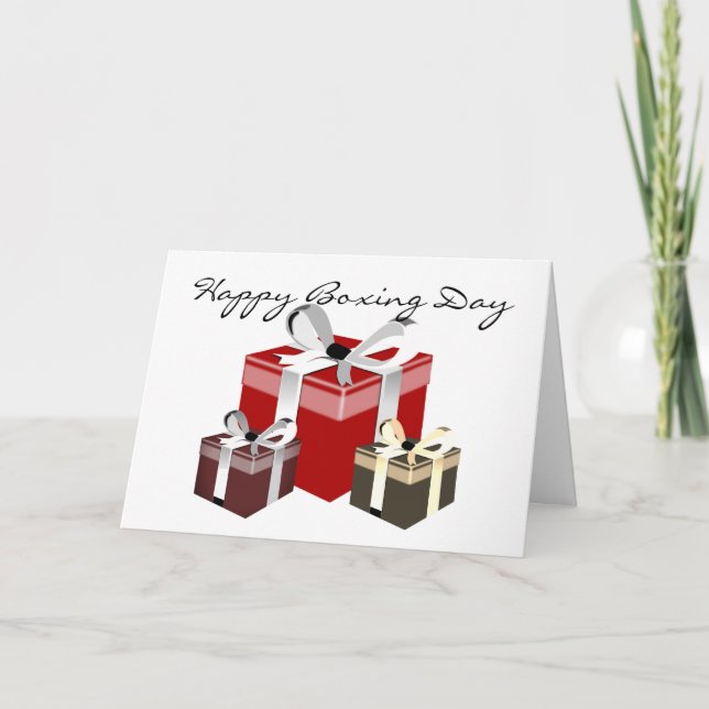 Tarjeta Festiva Regalo de empleado de día de boxeo (Anverso)