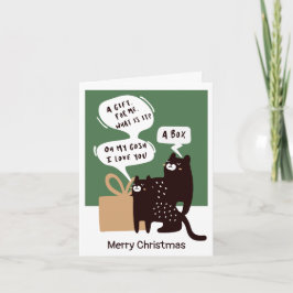 Tarjeta Festiva Regalo de gato divertido (ideal para muchas ocasio